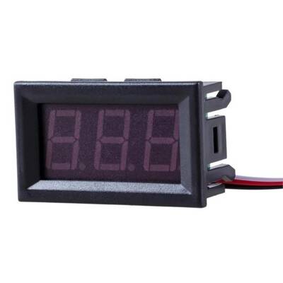 0-30V 3 Kablolu DC Mavi Voltmetre