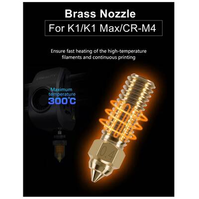 0.2mm Creality K1, K1 Max, CR-M4 Pirinç Nozzle