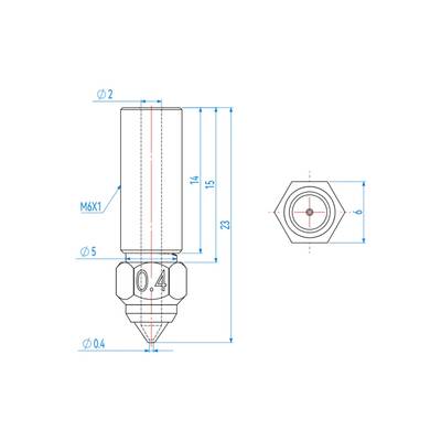 0.2mm Krom Zirkonyum Bakır Creality K1, K1 Max, CR-M4 Nozzle