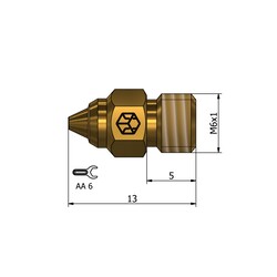 0.2mm MK CSA Nozzle - CR-6 SE - Ender 3 S1 Serisi Uyumlu - Thumbnail