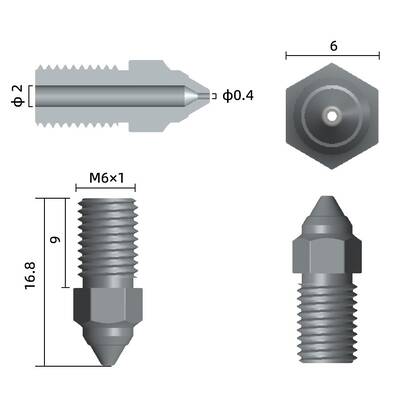 0.3mm High-Speed Nozzle - Creality Ender 5 S1 Uyumlu