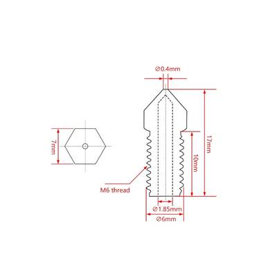 0.4mm Ankermake Pirinç Nozzle