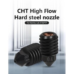 0.4mm Bambu Lab X1-P1P CHT Sert Çelik Nozzle - High Flow - Thumbnail