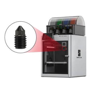 0.4mm Bambu Lab X1-P1P CHT Sert Çelik Nozzle - High Flow