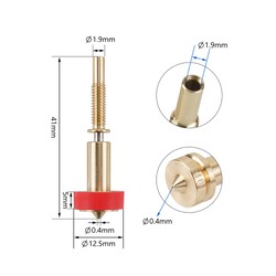 0.4mm E3D REVO All in One Pirinç Nozzle - Thumbnail