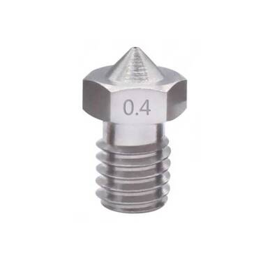 0.4mm E3D V5-V6 Çelik Nozzle - 1.75mm