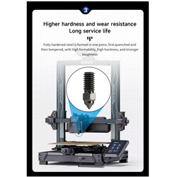 0.4mm Elegoo Neptun 4-4 Pro Sertleştirilmiş Çelik Nozzle - Thumbnail