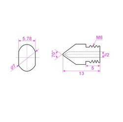 0.4mm Sertleştirilmiş Çelik MK8 Nozzle - 1.75mm - Creality Uyumlu - Thumbnail