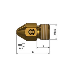 0.4mm Zortrax CSA Nozzle - Thumbnail