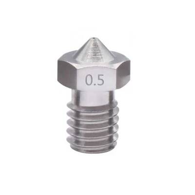 0.5mm E3D V5-V6 Çelik Nozzle - 1.75mm