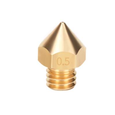 0.5mm Mk8 Pirinç Nozzle - Geniş Kafalı (M8) - Creality Uyumlu