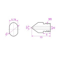 0.5mm Sertleştirilmiş Çelik MK8 Nozzle - 1.75mm - Creality Uyumlu - Thumbnail