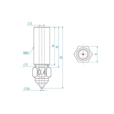 0.6mm Creality K1, K1 Max, CR-M4 Pirinç Nozzle