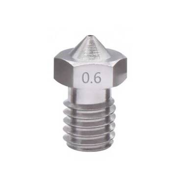 0.6mm E3D V5-V6 Çelik Nozzle - 1.75mm