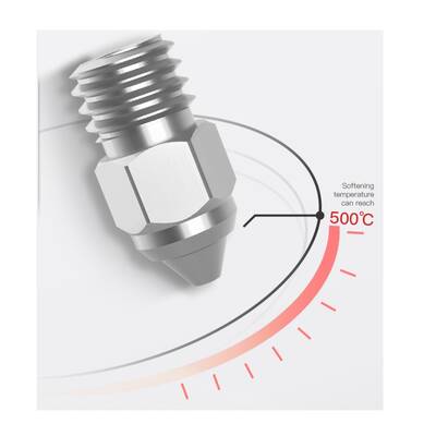 0.6mm Ender 3 S1/Pro MK Krom Zirkonyum Bakır Nozzle - 500°C