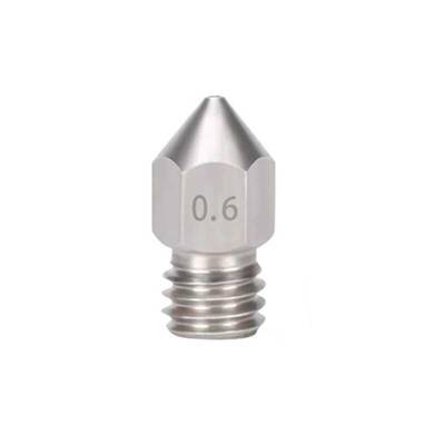 0.6mm Mk8 Çelik Nozzle - Creality Ender 3 V2/Ender 3 Pro/CR10 Uyumlu