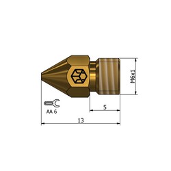 0.6mm MK8 CSA Nozzle – Ender 3 Serisi Uyumlu - Thumbnail