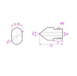 0.6mm Sertleştirilmiş Çelik MK8 Nozzle - 1.75mm - Creality Uyumlu - Thumbnail