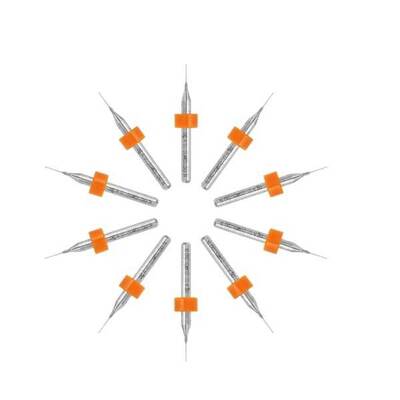 Robo90 - 0.7mm Mikro CNC/Matkap Ucu Seti/Drill Bits/Nozzle Temizleme İğnesi - 10 Adet
