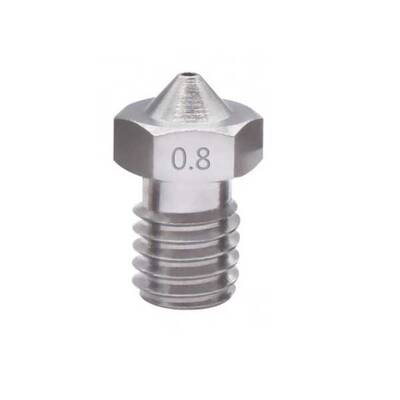 0.8mm E3D V5-V6 Çelik Nozzle - 1.75mm