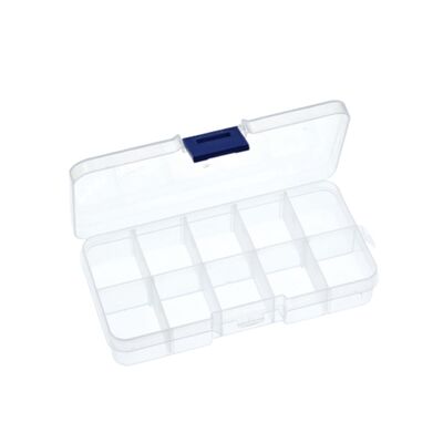 10 Bölmeli Şeffaf Plastik Malzeme Kutusu