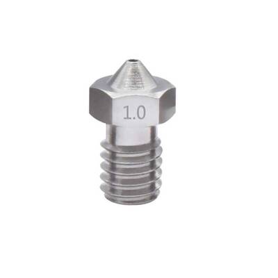 1.0mm E3D V5-V6 Çelik Nozzle - 1.75mm