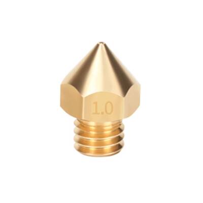 1.0mm Mk8 Pirinç Nozzle - Geniş Kafalı (M8) - Creality Uyumlu