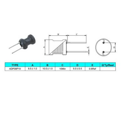 10uH 1A Kondansatör Tipi Bobin - 8x10mm