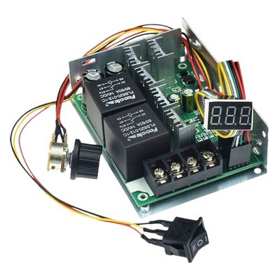 Robo90 - 10V-55V 40A PWM Fırçalı DC Motor Sürücü - CW CCW Ters Haraket Anahtarlı ve LED Ekranlı