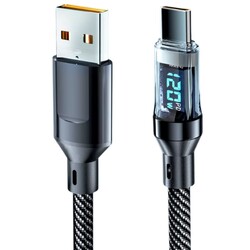 Robo90 - 120W Dijital Göstergeli USB to Type-C Hızlı Şarj Kablosu- 2 Metre