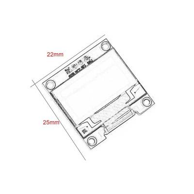 128x64 Oled Lcd Ekran 0.96 inch - Mavi-Sarı