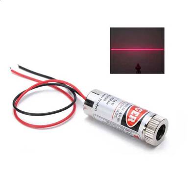 12mm 650nm 5mW Çizgi Kırmızı Lazer - 5V