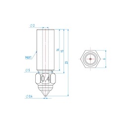 1.2mm Creality K1-K1 Max-Cr-M4 Pirinç Nozzle - Thumbnail