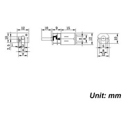 12V 12mm 200 RPM Redüktörlü N20 Mikro DC Motor - Thumbnail