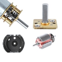 12V 12mm 200 RPM Redüktörlü N20 Mikro DC Motor - Thumbnail