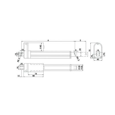 12V DC 500mm Lineer Aktüatör - 7mm/s 1000N