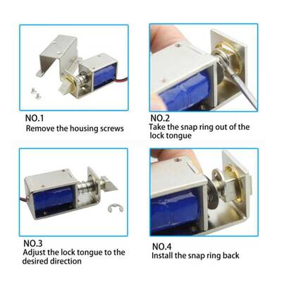 12V Solenoidli Kilit Mandalı - 53x38x28mm