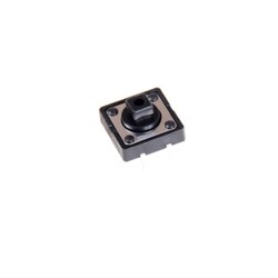 12x12x7.3mm Siyah Push-Tact Buton - 4 Pin - Thumbnail