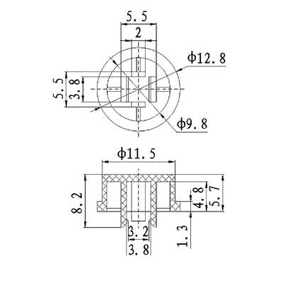 12x12x7.3mm Tact-Push Buton Kapağı - Kırmızı