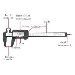 150mm Dijital Karbon Fiber Kumpas - Pil Hediyeli - Thumbnail