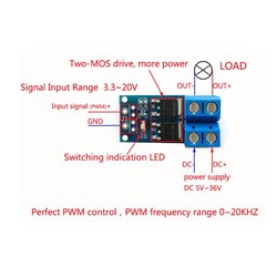 15A 400W Mosfet Modülü Kartı - PWM Kontrollü - Thumbnail