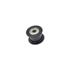 Robo90 - 16 Diş GT2-6mm Rulmanlı Dişsiz Minyatür Kasnak - 3mm Şaft Çapı - Siyah