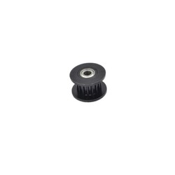 16 Diş GT2-6mm Rulmanlı Minyatür Kasnak - 3mm Şaft Çapı - Siyah - Thumbnail