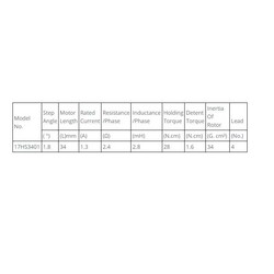 17HS3401 Nema 17 Step Motor - Thumbnail