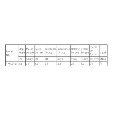 17HS3401 Nema 17 Step Motor