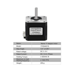 17HS4401S Nema 17 Step Motor - 3D Yazıcı Uyumlu - Thumbnail