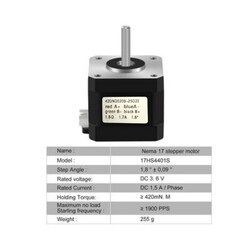 17HS4401S Nema 17 Step Motor - 3D Yazıcı Uyumlu - Thumbnail