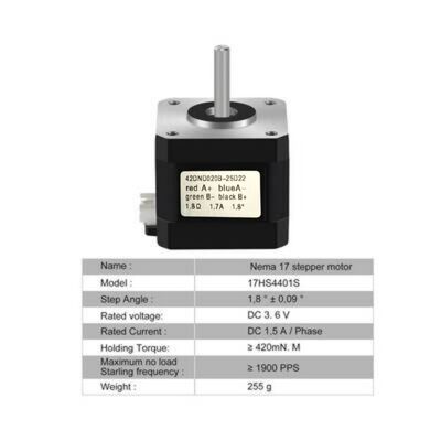 17HS4401S Nema 17 Step Motor - 3D Yazıcı Uyumlu