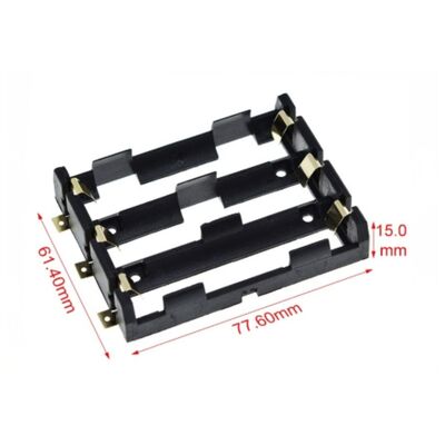 18650 SMD/SMT 3'lü Pil Yuvası