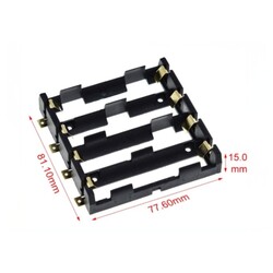 18650 SMD/SMT 4'lü Pil Yuvası - Thumbnail